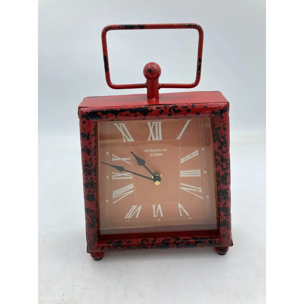 Antique de Paris Heavy Metal Retro‎ Rustic Cowbell Farmhouse CLOCK 12.5